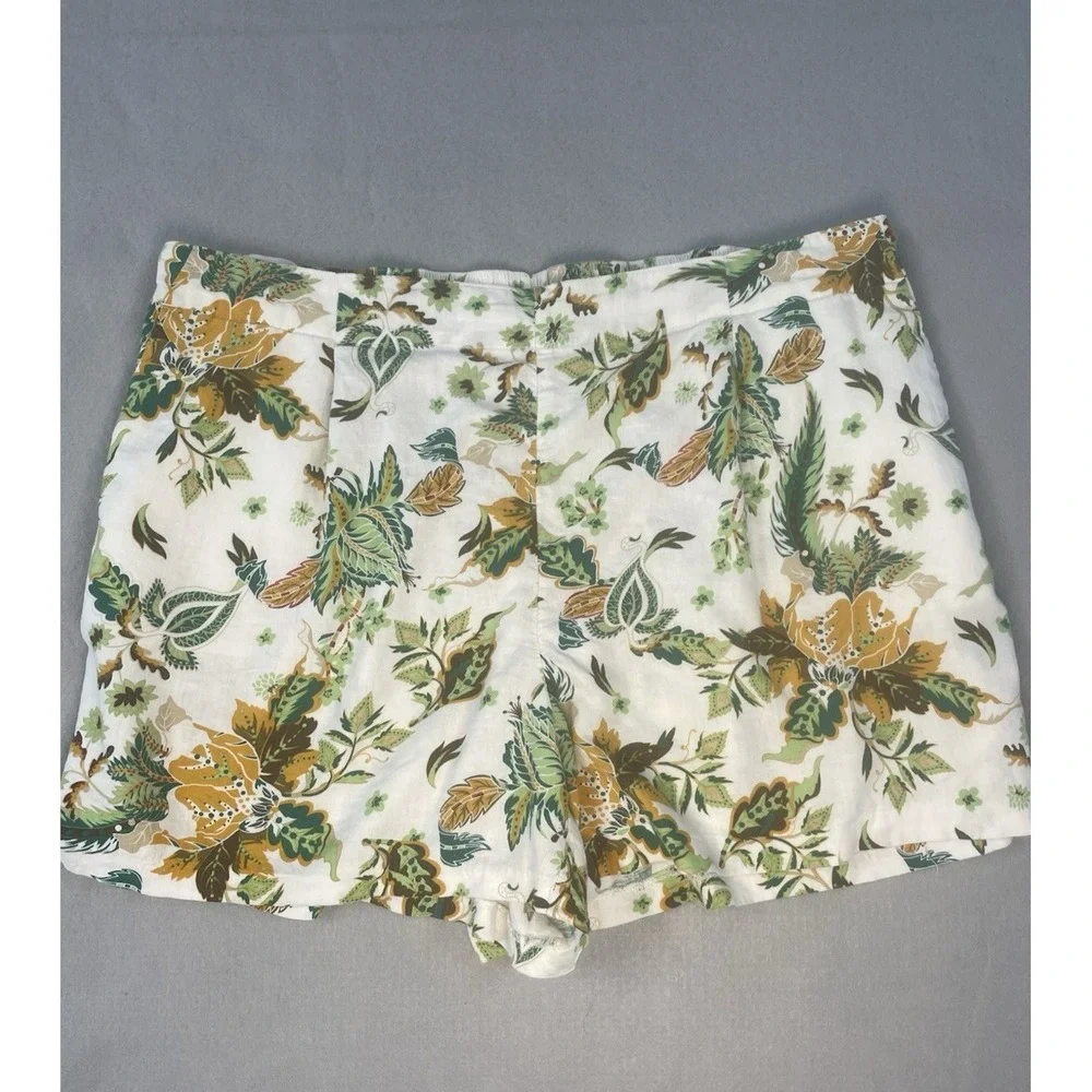 Philosophy Linen Blend Shorts Womens XL Pull-On Elastic Waist Pockets